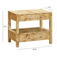thumbnail image 2 of TOV Furniture Brandyss Natural Burl Nightstand, 2 of 9