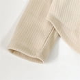 thumbnail image 4 of LIJCC T-Shirt en Coton Côtelé pour Filles, Manches Longues, Col Rond, Ourlet Incurvé, Tunique Unie, Coupe Ajustée, Basique, 4 of 8