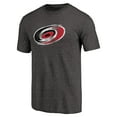 thumbnail image 2 of Men's Black Carolina Hurricanes Distressed Team Primary Logo Tri-Blend T-Shirt, 2 of 3