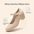 thumbnail image 6 of BURUDANI Women's Pumps Low Chunky Mary Jane Heels Closed Toe Comfortable Work Dress Shoes, 6 of 8
