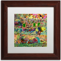Trademark Fine Art "Fukushima Beach Party" Canvas Art by Josh Byer, White Matte, Wood Frame