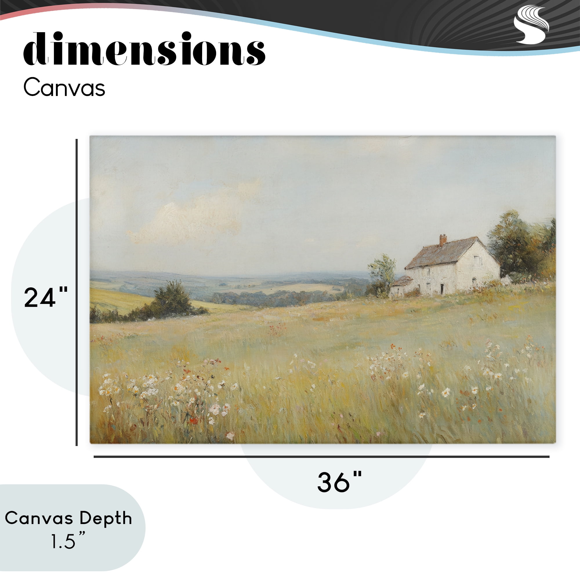 Stupell Industries Little House In The Prairie Canvas Wall Art, design by Petal Prints Design