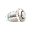 thumbnail image 4 of Interruptor de botón metálico momentáneo Uxcell cabeza alta 12 mm diámetro de montaje 1NO luz LED verde 3-6V, 4 of 5