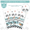 thumbnail image 2 of MGEZCOO - Juego de 3 manteles desechables de plástico para fiestas de cumpleaños de niños, diseño de dos coches de carreras, 54 x 108 pulgadas, 2 of 4