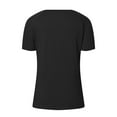 thumbnail image 4 of Spring Summer 2024 Ladies Fashion Pocket V Neck Slit Shoulder Short Sleeved T Shirt Women Layering Tee for Women Raglan Shirts for Women Women Casual Shirts Summer Spandex T Shirt Women Fitted T, 4 of 4