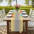 thumbnail image 3 of Yellow Gray Ombre Table Runner 108 Inches Long,Modern Gradient Abstract Art Cotton Linen Table Runners Dresser Scarves,Decorative Fabric Tabletop Scarf Furniture Cover for Home Dinner Party 13"x108", 3 of 8