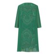 thumbnail image 5 of JURANMO Women's Formal Dresses Trendy Flowy Summer Two Piece Mini Dress with Cardigan Vintage Print Wedding Guest Outfits Green XL Todays Daily Sales, 5 of 7