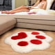 thumbnail image 5 of Rugísimos de Lana Imitada, Alfombrilla en Forma de Pata, Peluche Largo, para Salón/Recámara, Alfombrilla de Pared, para Hogares, Lana Sintética, Alfombrilla de Estilo Moderno, para Decoración, 5 of 7