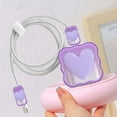 thumbnail image 6 of Haobuy Cute Flower DIY Protectors Cable Protector Compatible with iPhone Charger, Data Cable USB Charger Protector-Purple, 6 of 6