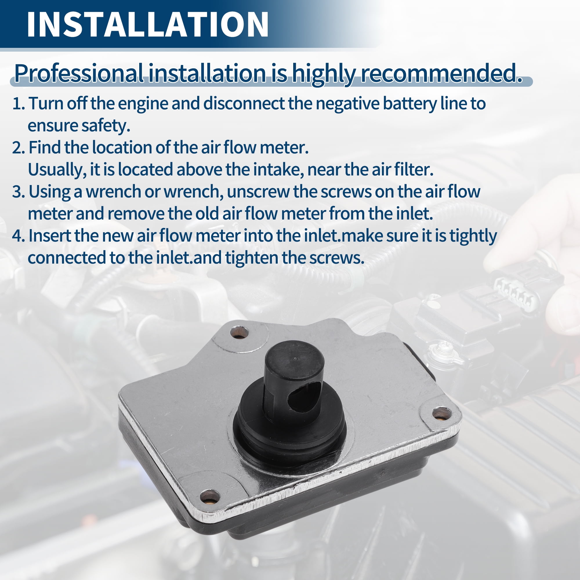 Unique Bargains Mass Air Flow Sensor Meter No.24503678 MAF Air Flow Sensor for Buick for Park Avenue 1994-1995 V6 3.8L Petrol Plastic Metal 1 Pc