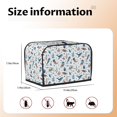 thumbnail image 4 of KLL Undersea Animals Print 2 Slice Toaster Dust Covers Kitchen Small Appliance Cover with 2 Pockets,Can hold Jam Spreader Knife & Toaster Tongs (11.4 x 7.9 x 7.5), 4 of 6