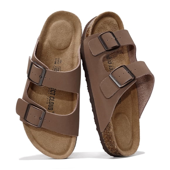 Sandalias Planas para Mujer Project Cloud Venita Tan de Cuero Genuino