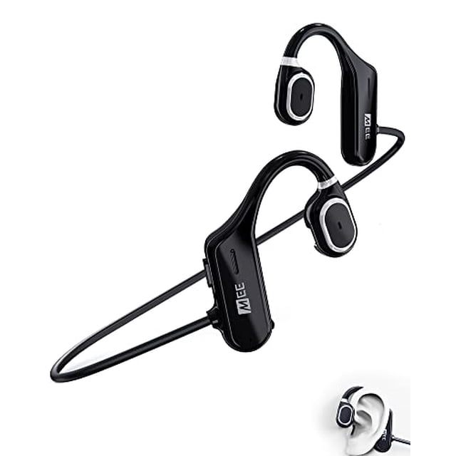 Auriculares MEE audio AirHooks - Ligeros, Cómodos, a prueba de sudor, Bluetooth inalámbricos con micrófono y alta claridad de audio para entrenamientos y correr seguro