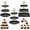 Black, variant on Xugoox 3 Pcs 3 Tier Cupcake Stand Dessert Table Display for Birthday Wedding Party, 2 Round and 1 Square