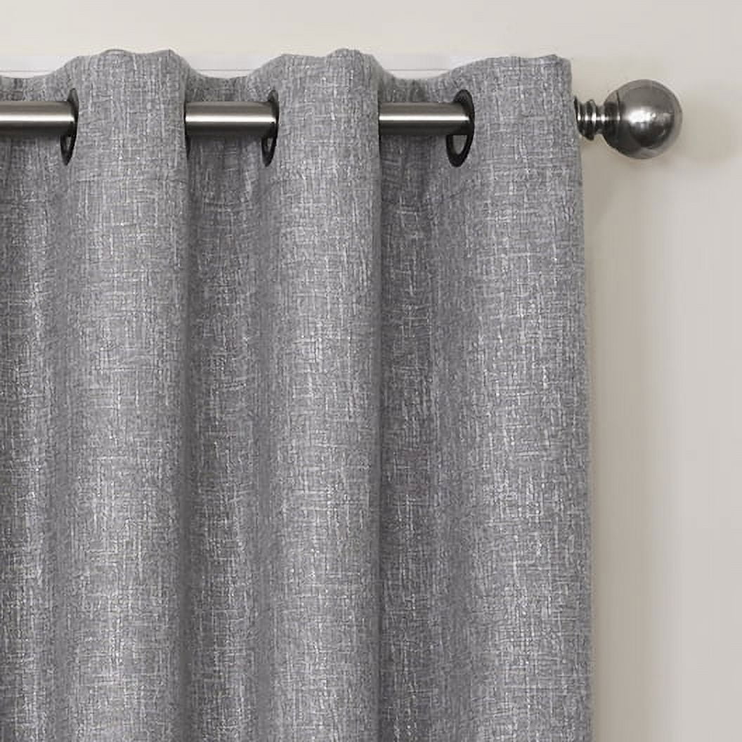 Quinn Blackout Single Curtain Lined Grommet Panel, 50" x 108", Gray