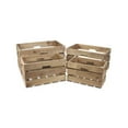 thumbnail image 2 of Contemporary Home Living Set of 4 Brown Market Fresh Storage Crates 21", 2 of 5