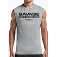 thumbnail image 2 of Gymish Savage Not Average Workout Muscle Tank Top for Men – Funny Gym Shirt, Lifting Tank, Athletic Gym Wear, 2 of 5