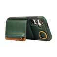 thumbnail image 5 of for Samsung Galaxy A14 5G PU Leather Case, Card Slots and Zipper Pocket Kickstand, Classic Protective Shockproof Lightweight Ultra Slim lip Case Finger Ring Wrist Strap for A14 5G, Green, 5 of 7