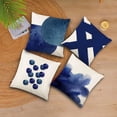 thumbnail image 3 of Navy Blue Abstract Art Line Pillow Covers 18x18 Modern Print Decorative Pillowcases Farmhouse Throw Cushion Case Decor for Couch Sofa Bed, 3 of 5