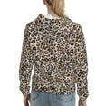 thumbnail image 7 of Wukai Leopard Print Womens Hoodies Fleece Sweatshirts Long Sleeve Sweaters Pullover Fall Outfits Winter Clothes-Large, 7 of 7