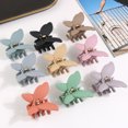 thumbnail image 3 of Blue [ABS Medium Frosted Butterfly Clip] New Fashion Simple Hair Claw Clip Set, 3 of 8