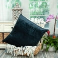 thumbnail image 2 of Parkland Collection Kyan Dark Blue Solid Decorative Throw Pillow, 20 x 20 Cotton Blend Square Pillow, 2 of 5