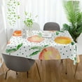 thumbnail image 6 of SKYSONIC Doodle Peach Rectangle Tablecloth Spill-Proof Polyester Table Cloth Table Cover for Kitchen Dining Picnic Holiday Party Decoration,54x54 inch, 6 of 7