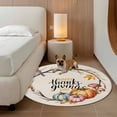 thumbnail image 2 of Fall Pumpkins Round Area Rug 3Ft Washable Small Circle Rugs for Kitchen Entryway, Thanksgiving Watercolor Branch Maple Leaf Non-Slip Carpet Floor Mats Indoor Outdoor Carpet Runner Home Decor, 2 of 8