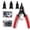Red, variant on Snap Ring Pliers,4 in 1 Multifunctional Internal External Clip Pliers Set,With 3PCS Interchangeable Jaw Head -45°, 90° & 180° Angled Jaws,For Automotive And Engine Repair