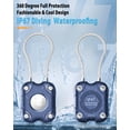 thumbnail image 3 of Airtag Holder with Wire Cable, Secure Lock Airtag Keychain, IPX7 Waterproof, 360°Hard Protective Air Tag Case for Key, Key Ring, Car, Luggage, 3 of 4