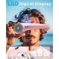thumbnail image 4 of Ventilador de cuello TUNISE portátil con pantalla LED de 4000 mAh, refrigeración de 360°, 4 of 7