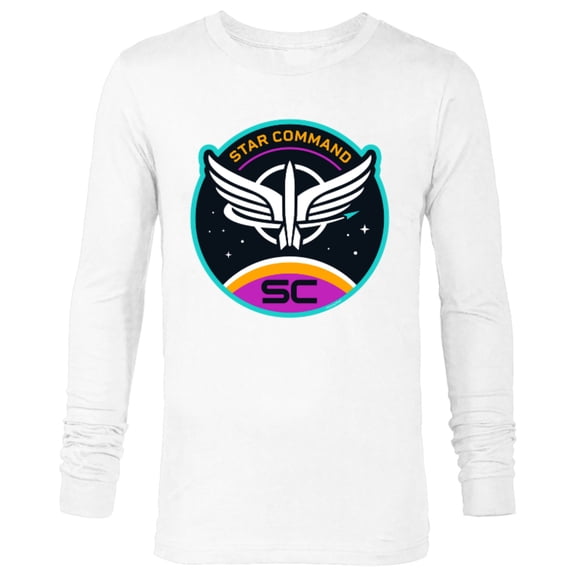 Disney and Pixar’s Lightyear Star Command Badge - Long Sleeve T-Shirt for Men - Customized-White