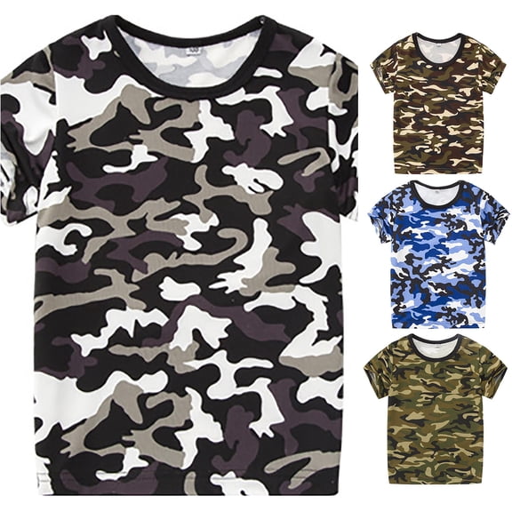 Huowey Stylish Baby Boys Summer Tops Short Sleeve Color Block Print Tee Top For Kids Comfortable Crewneck Loose Fit Classic Fashionable Lightweight Tee Shirts Dailywear,5-6 Years