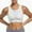 White, variant on Amidoa Women's Sports Bras. Full Coverage Front Zipper Solid Sports Bra Womens Bralettes Plus Size L