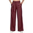 AHTJRT Wide Leg Palazzo Pants for Women Tie Front High Waisted Work — free download