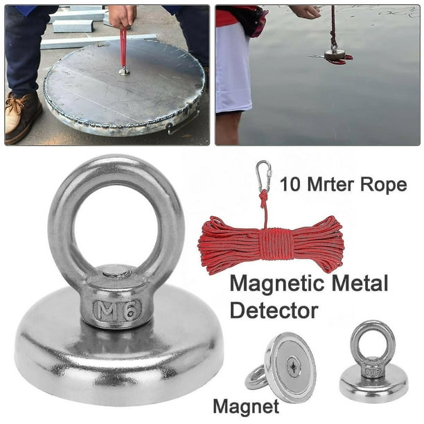 Xicen 60kg Pull Salvage Strong Recovery Magnet Fishing Treasure Neodymium With Rope 