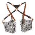 thumbnail image 1 of Bolsa de hombro PU Hugo Monedero Accesorios de seguridad Tira blanca negra, 1 of 10