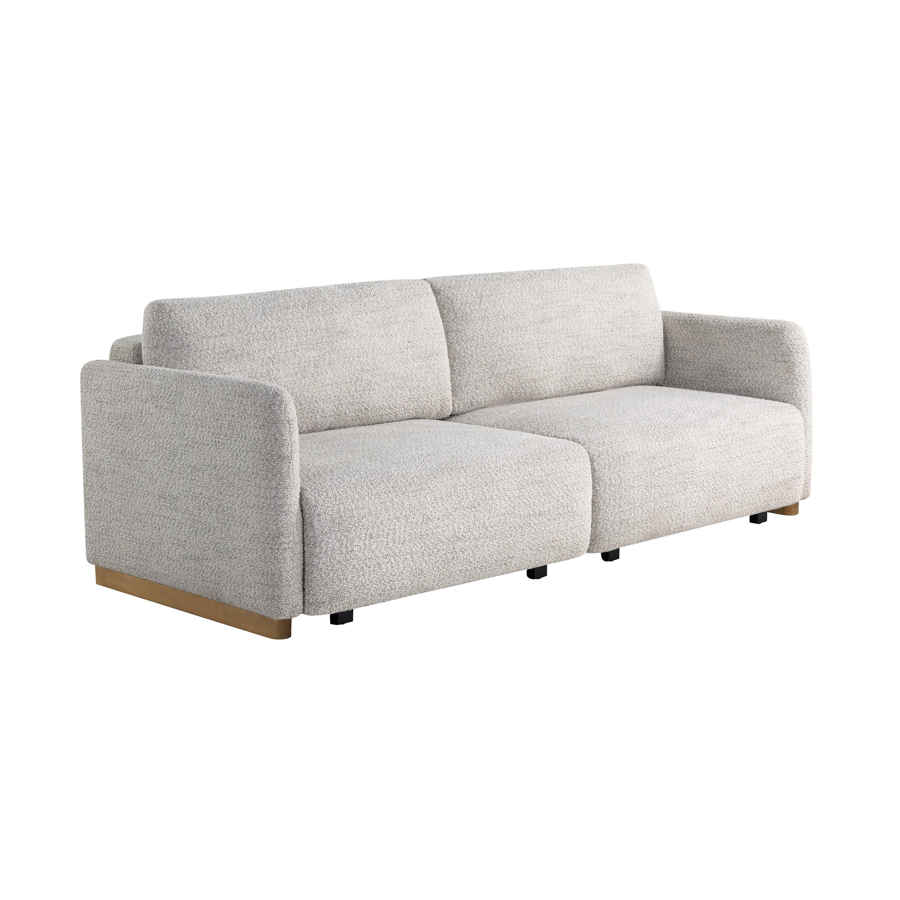 Serta Tatum Modern Convertible Sleeper Sofa, Ivory