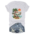thumbnail image 2 of Duqingm Ladies Christmas Tops Christmas Shirts for Women: Merry Christmas Printed Short Sleeve T-Shirts Xmas Holiday Tees Tops for Family White,S, 2 of 6