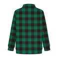 thumbnail image 4 of Lenpel Children's Zip up Sweatshirts Boys Girls Long Sleeve Collared Plaid Fleece Jackets Casual Outwear Coats with Pockets(Green,9-10 Years), 4 of 6