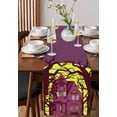 thumbnail image 4 of Ldtrchee Halloween Table Runner 70 Inches, Castle Spooky Tree Branch Bat Purple Bed Runner Dresser Scarves Tabletop for Indoor Outdoor Parties/Ceremony/Banquet, 13" x 70", 4 of 8