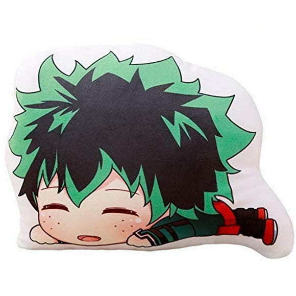 Cute My Hero Academia Izuku Midoriya 17.7" Plush Doll Decorative Throw Pillows Lumbar Cartoon Plush Toys Cute Fluffy Plush Toy Anime Stuffed Toy Plush for Beds Manga Fans C