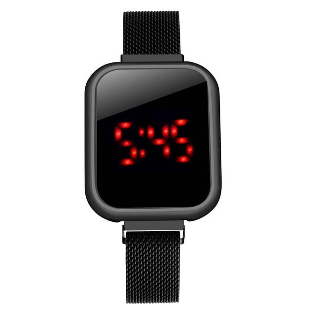 Luxury Stainless Steel Strap Watch Ladies Electronic Display Watch Jewelry