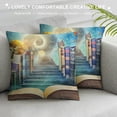 thumbnail image 3 of Autua Magical Realism Graphic Decorative Pillow Cover for Home Couch Living Room Sofa Bedroom, 1PC, Car  - Men Women Boy Girl, Short Plush Premium Material, Invisible Zipper Design 24x24in, 3 of 5