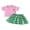 Green, variant on BemeyourBBs Toddler Baby Girl Golf Outfit Infant Baby Girls Summer Clothes Collared Short Sleeve Button Down Shirt and A-line Skirt Set Toddler Girls 2 Piece Summer Outfit