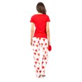 thumbnail image 2 of Ashford & Brooks Women's Short Sleeve Cotton Top Fleece Pants Pajama Set, 2 of 5