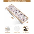 thumbnail image 4 of Purple Spring Floral Stair Treads for Wooden Steps Indoor Runner Rug Carpet, Vintage Botanical Colorful Elegant 4 Pieces Peel and Stick Staircase Step Treads Covers Washable Throw Door Mats, 30"x8", 4 of 6
