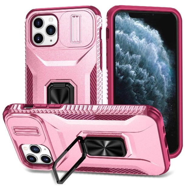 Funda para GANGXUN iPhone 11 Pro Max - Soporte metálico, Función magnética, Rosa