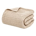 thumbnail image 3 of Yeciiwht Soft Gauze Blanket Breathable Lightweight Cotton Muslin Blankets Throw Blanket for Bed, Couch & Sofa, Cozy All-Season Home Blanket 90*90, 3 of 9