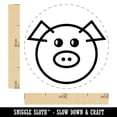 thumbnail image 2 of Cute Pig Face Self-Inking Rubber Stamp Ink Stamper - Blue Ink - Mini 1/2 Inch, 2 of 7